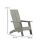 Flash Furniture Gray Modern Dual Slat Back Adirondack Chair JJ-C14509-GY-GG - alternate 6